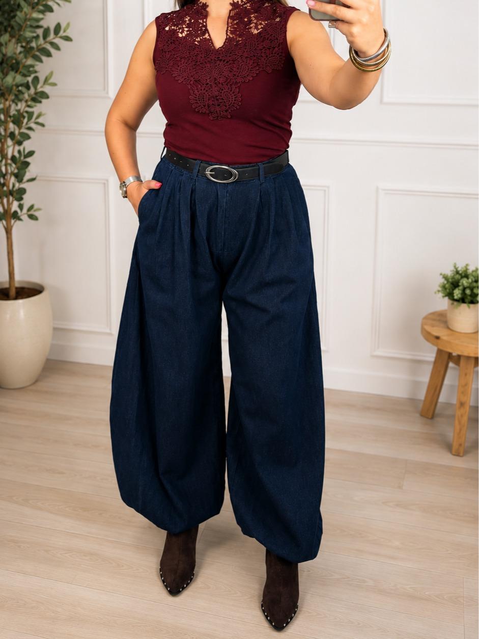 Pantalón bombacho denim