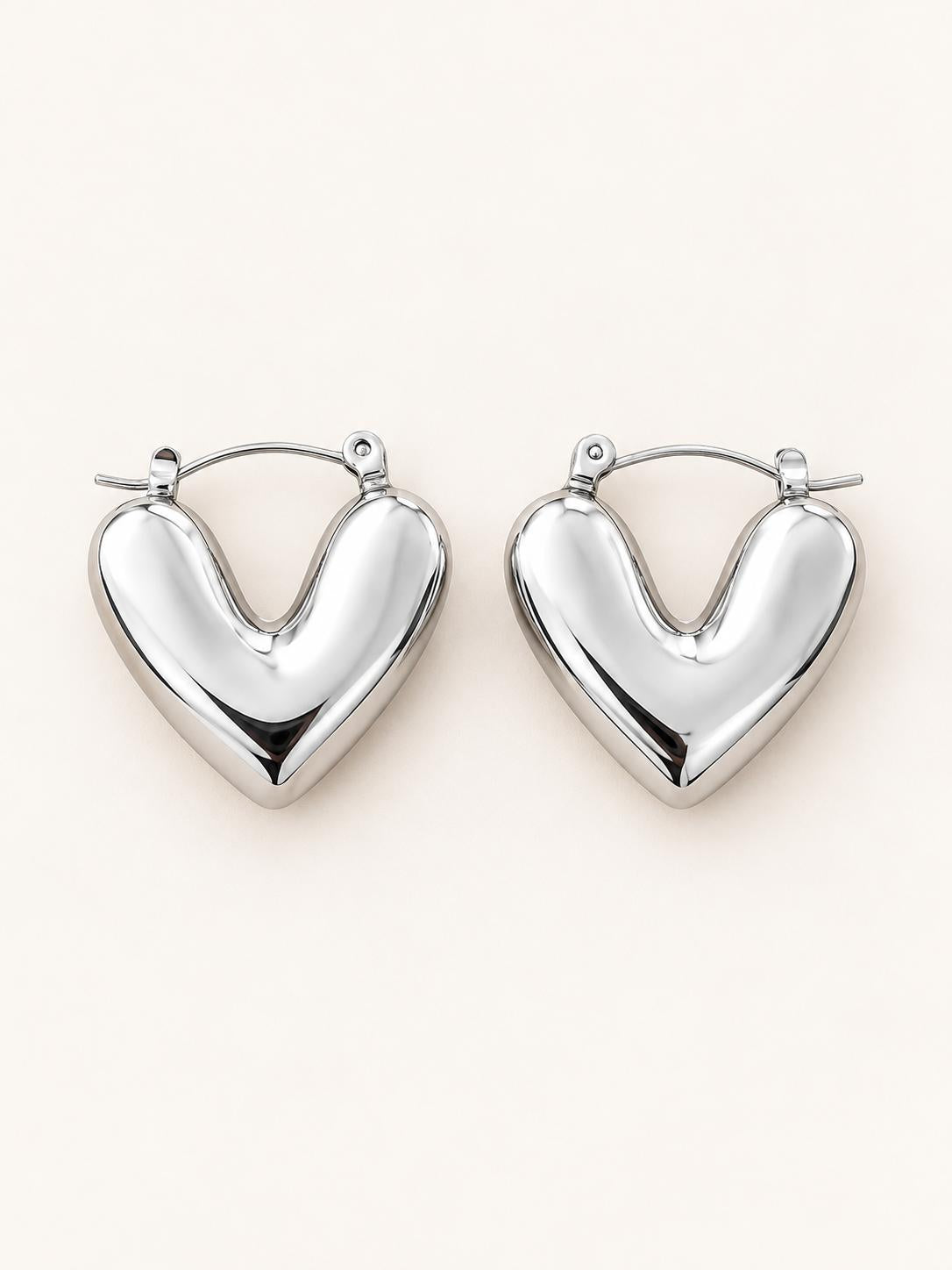 Pendientes Amour acero antialergico