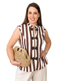 Chaleco Raya Beige/chocolate