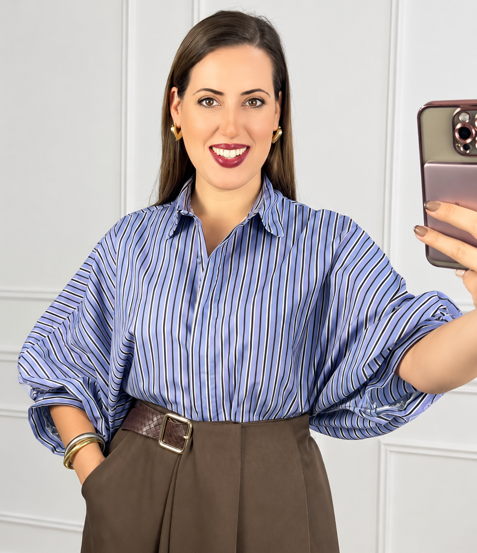 Camisa Marisol con manga 3/4 globo