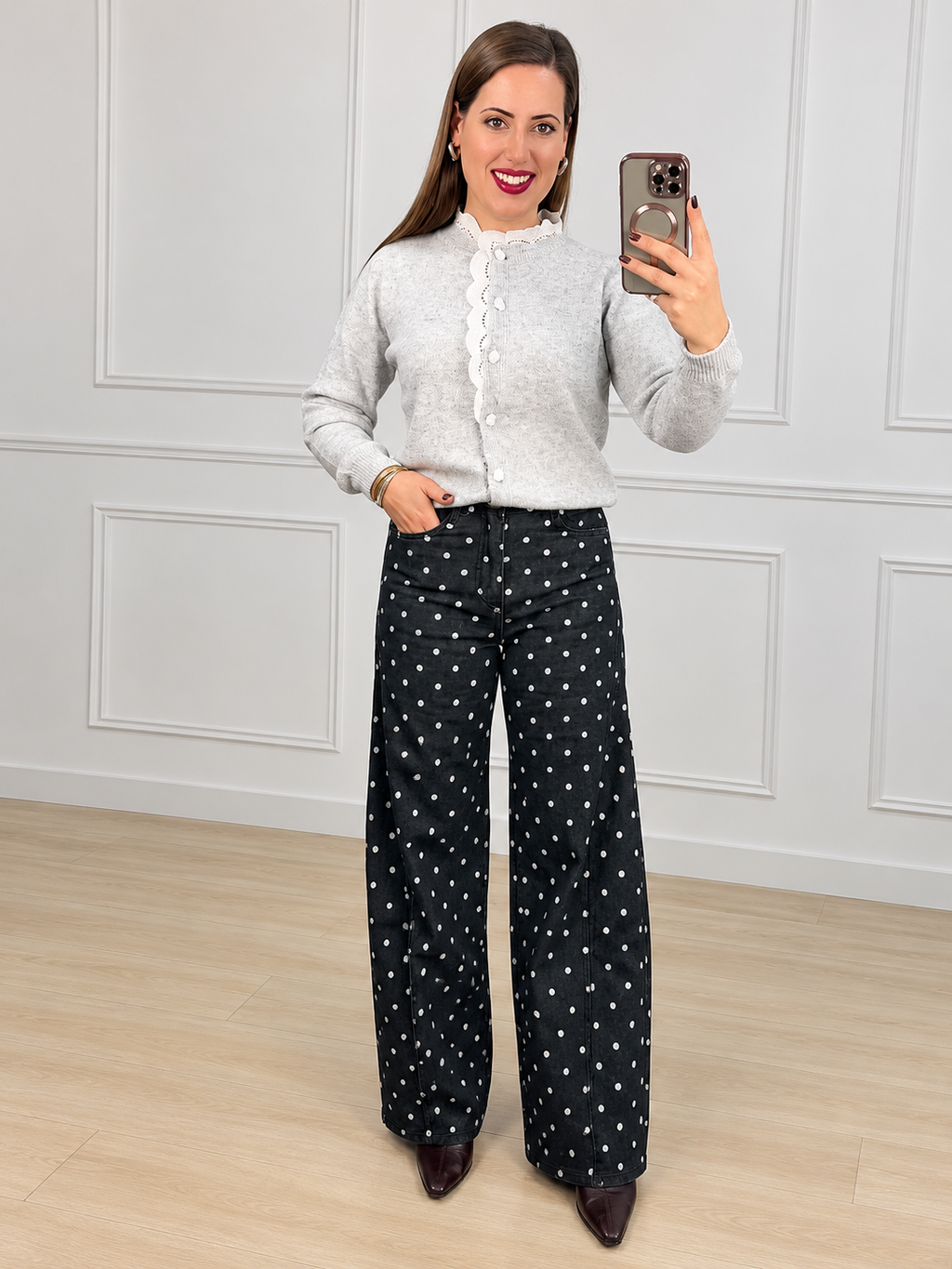 Jeans balloon lunares