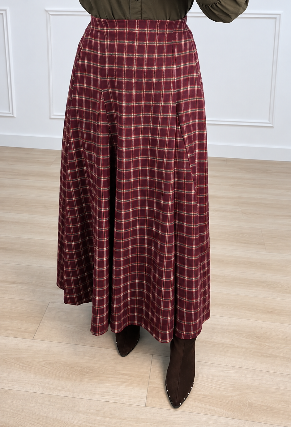 Falda escocia tela invierno
