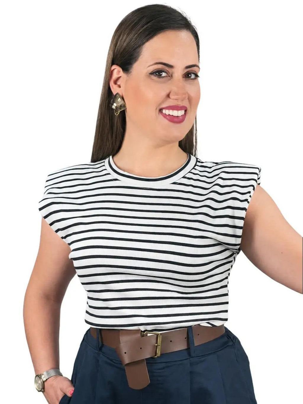 Camiseta Hombreras Rayas