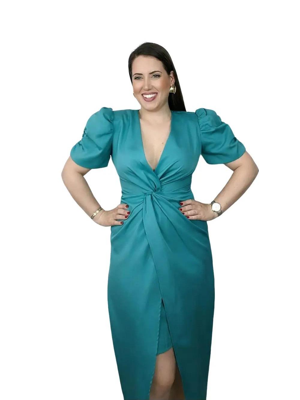 Vestido Invitada Perfecta Turquesa