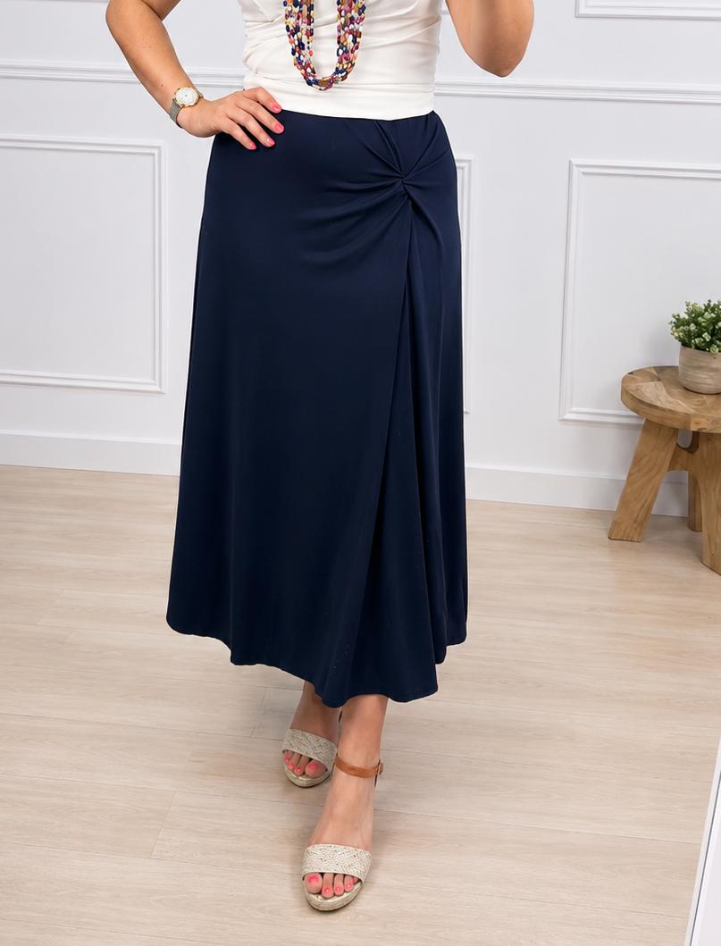 Falda midi Nudo